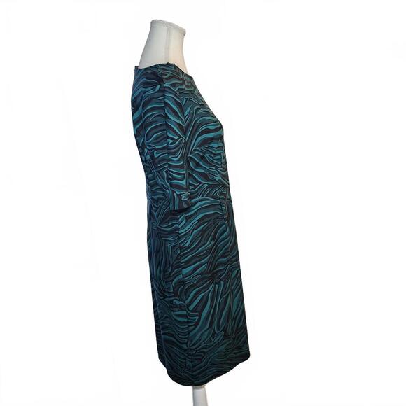Jude Connally Women's Midi Dress Size S Blue Zebra Print Green - Picture 4 of 9